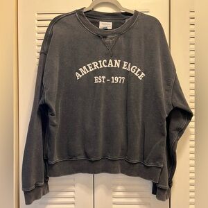 American Eagle Graphic Black Crewneck